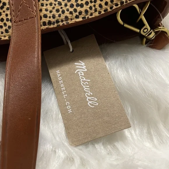 Madewell Tote Transport Leopard Print Calf Hair Medium - Picture 7 of 8